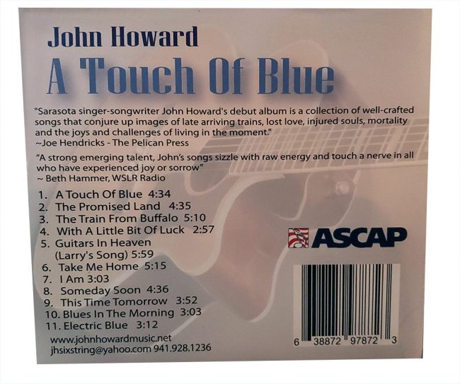 john Howard Touch of Blue Back Cd Cover